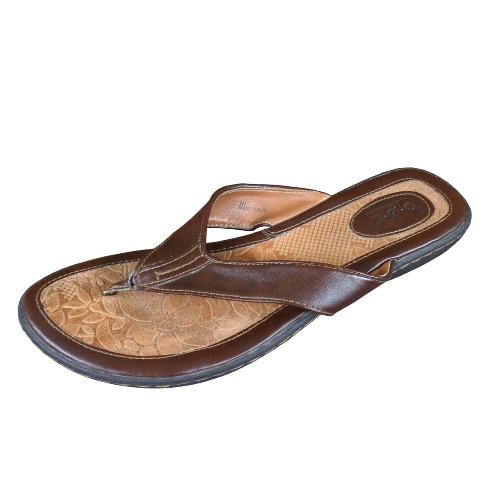 b.o.c. Born Concept Women Flip Flop Sandal 9M Casual Summer Brown Synthetic